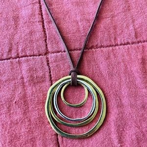 A Wooden Pendant Necklace. Handmade, Vintage, Boho Chic and Hippie Style.